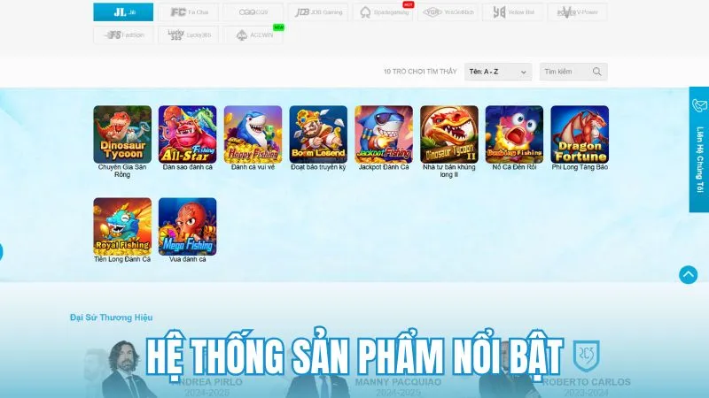 Hệ thống sản phẩm nổi bật
