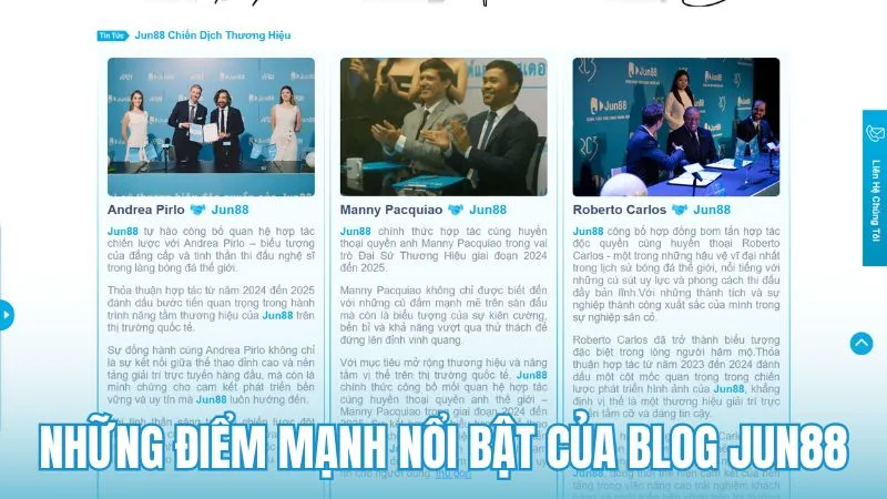 Những điểm mạnh nổi bật của Blog Jun88