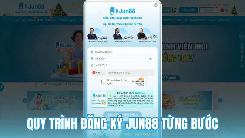Quy trình đăng ký Jun88 từng bước
